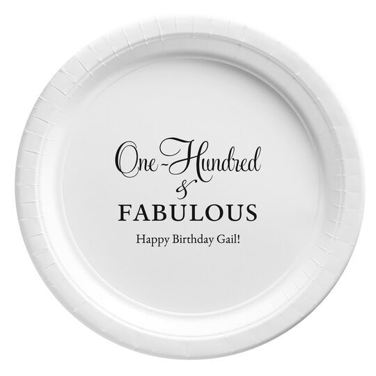 One Hundred & Fabulous Paper Plates